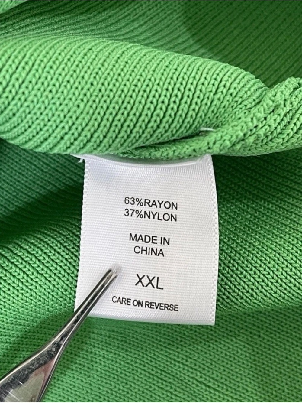 New York & Company Lime Green Sleeveless V-Neck Tank with Lace-Up Detail XXL New - Picture 5 of 6